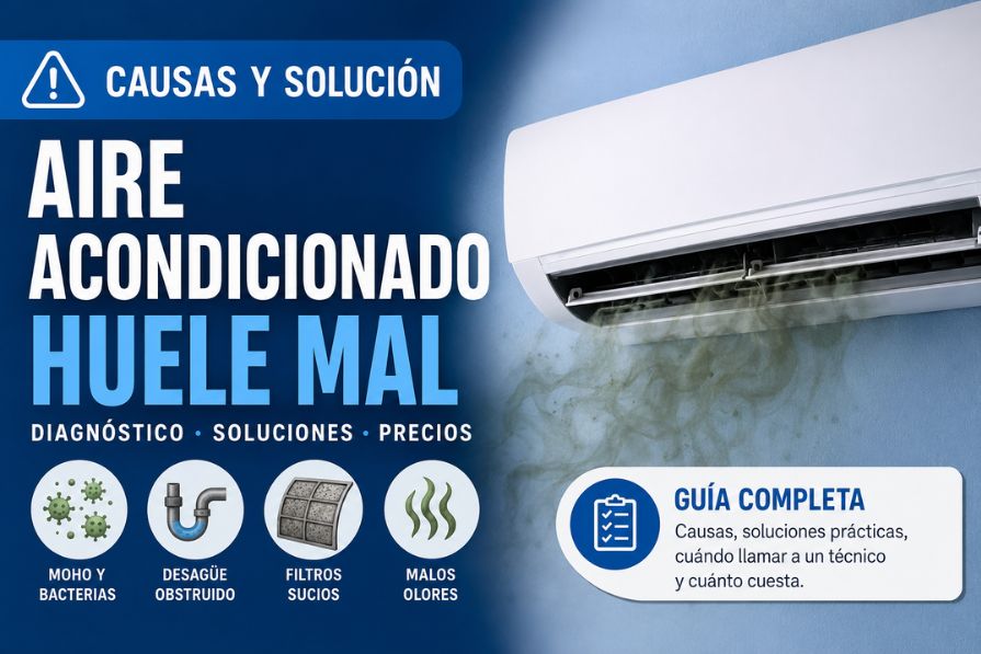 Aire acondicionado huele mal: causas, soluciones y cuándo llamar a un técnico