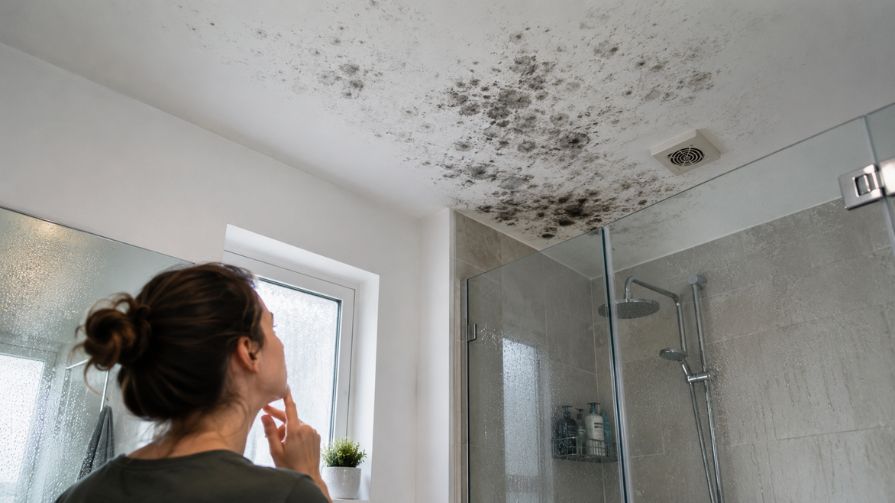 Moho en el techo del baño: causas, soluciones y cuándo llamar a un profesional