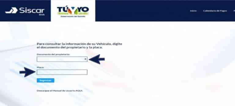 Portal consulta impuesto vehicular Quindío